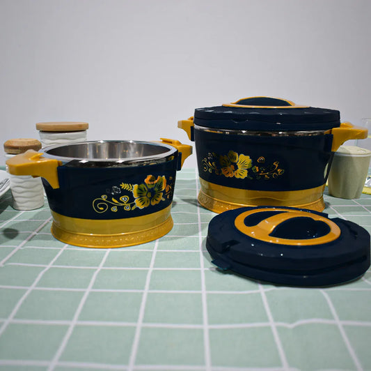 Caserola termica, set 5 piese, cu interior din inox, Naimeed D4818, Negru - 221.ro