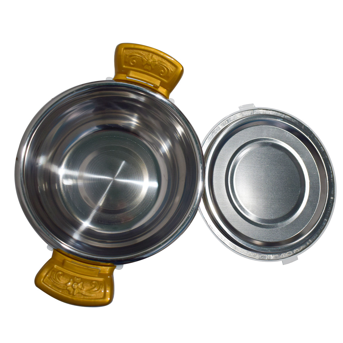 Caserola termica, set 4 piese, cu interior din inox, Naimeed D4819, Alb