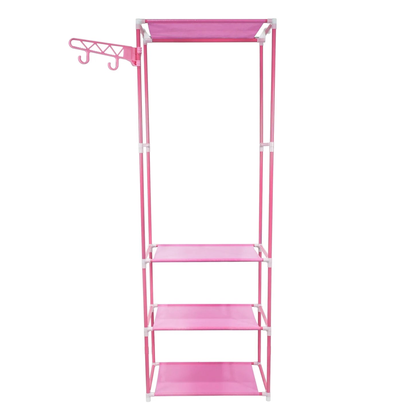 Dulap pentru haine, 3 polite, Naimeed D4832R, Roz - 221.ro