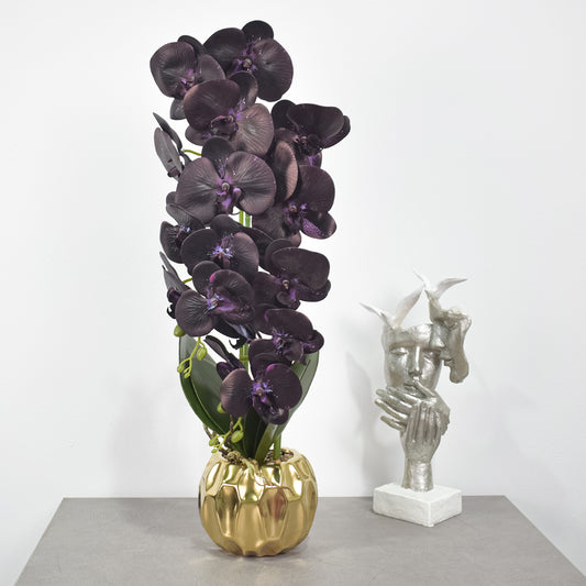 Orhidee cu aspect natural in ghiveci ceramic, 60 cm, Naimeed D4854, Mov