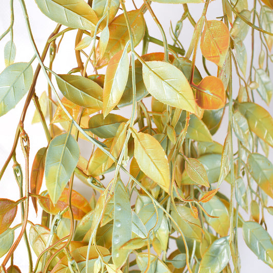 Planta artificiala curgatoare, inaltime 100cm, Naimeed D4859, Verde/Portocaliu