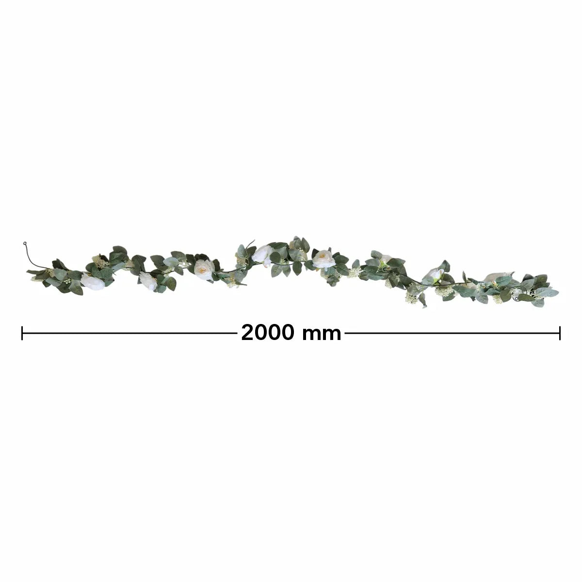 Planta artificiala curgatoare cu flori, Naimeed D4866, Alb, 2m - 221.ro
