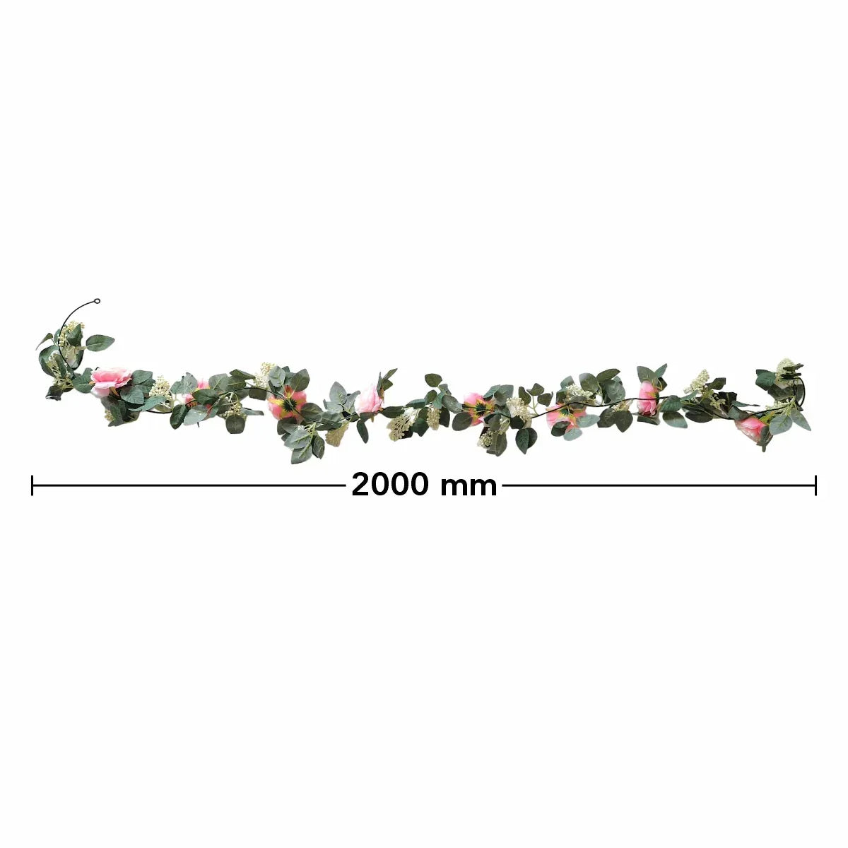 Planta artificiala curgatoare cu flori, Naimeed D4866, Roz, 2m - 221.ro