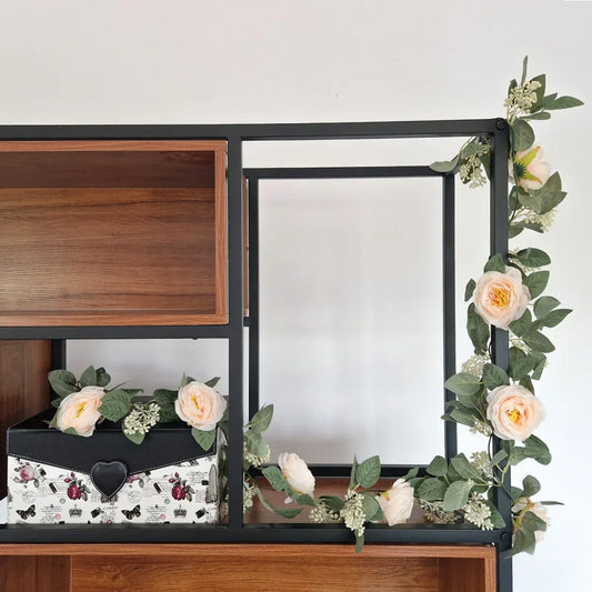 Planta artificiala curgatoare cu flori, Naimeed D4866, Roz Deschis, 2m - 221.ro