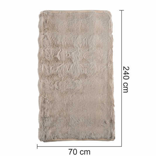 Cuvertura Canapea, Naimeed D4876L, 70x240cm, poliester, pufoasa, Maro