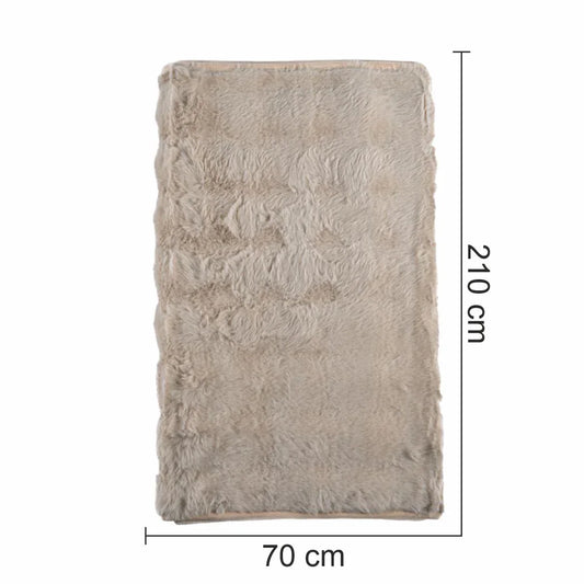 Cuvertura Canapea, Naimeed D4876M, 70x210cm, poliester, pufoasa, Maro - 221.ro
