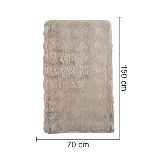 Cuvertura Canapea, Naimeed D4876S, 70x150cm, poliester, pufoasa, Maro