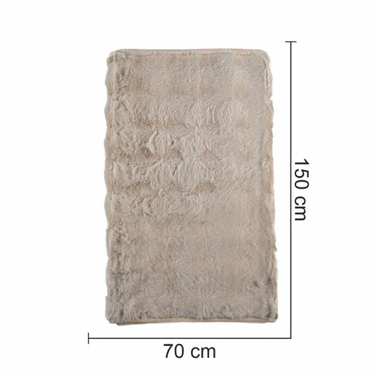 Cuvertura Canapea, Naimeed D4876S, 70x150cm, poliester, pufoasa, Maro - 221.ro