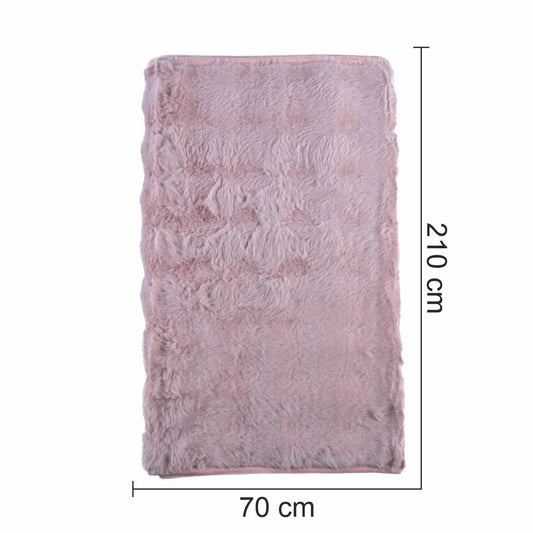 Cuvertura Canapea, Naimeed D4878M, 70x210cm, poliester, pufoasa, Roz - 221.ro