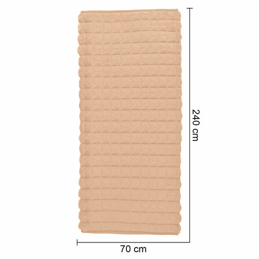 Cuvertura Canapea, Naimeed D4879L, 70x240cm, poliester, pufoasa, matlasata, Crem