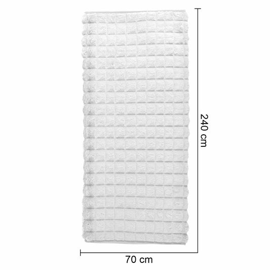 Cuvertura Canapea, Naimeed D4882L, 70x240cm, poliester, pufoasa, matlasata, Alb