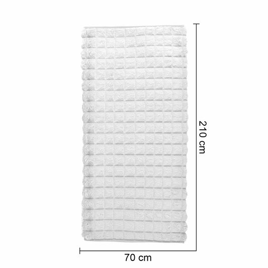 Cuvertura Canapea, Naimeed D4882M, 70x210cm, poliester, pufoasa, matlasata, Alb