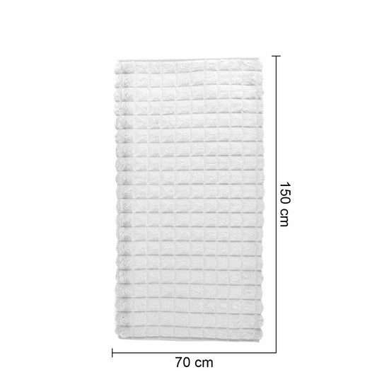 Cuvertura Canapea, Naimeed D4882S, 70x150cm, poliester, pufoasa, matlasata, Alb