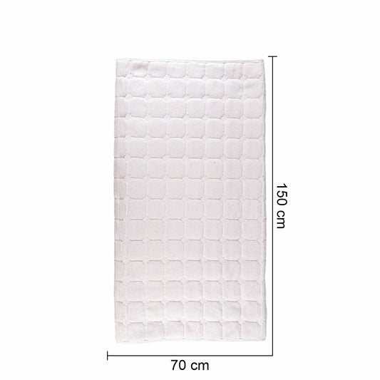 Cuvertura Canapea, Naimeed D4884S, 70x150cm, poliester, pufoasa, matlasata, Alb