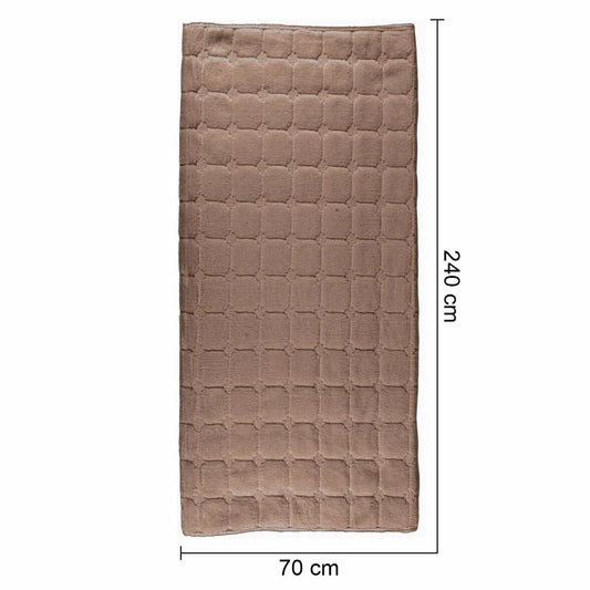 Cuvertura Canapea, Naimeed D4885L, 70x240cm, poliester, pufoasa, matlasata, Maro Inchis - 221.ro