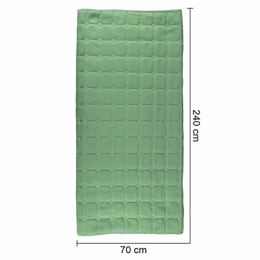 Cuvertura Canapea, Naimeed D4886L, 70x240cm, poliester, pufoasa, matlasata, Verde