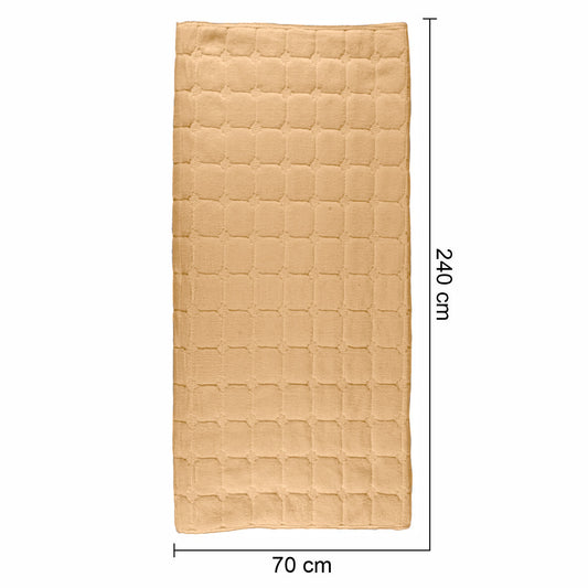 Cuvertura Canapea, Naimeed D4887L, 70x240cm, poliester, pufoasa, matlasata, Maro Deschis