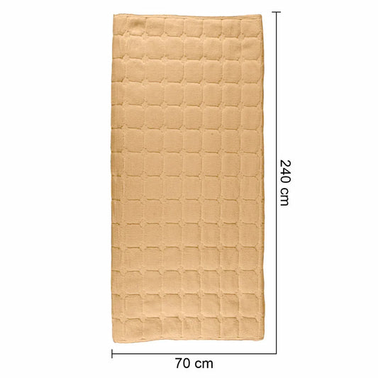 Cuvertura Canapea, Naimeed D4887L, 70x240cm, poliester, pufoasa, matlasata, Maro Deschis - 221.ro