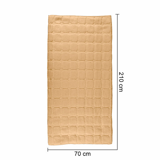 Cuvertura Canapea, Naimeed D4887M, 70x210cm, poliester, pufoasa, matlasata, Maro Deschis