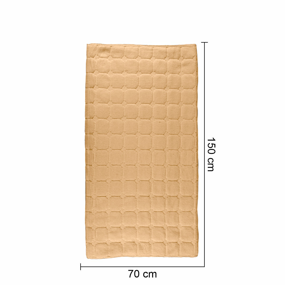 Cuvertura Canapea, Naimeed D4887S, 70x150cm, poliester, pufoasa, matlasata, Maro Deschis