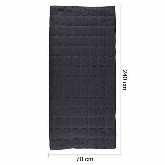 Cuvertura Canapea, Naimeed D4888L, 70x240cm, poliester, pufoasa, matlasata, Negru
