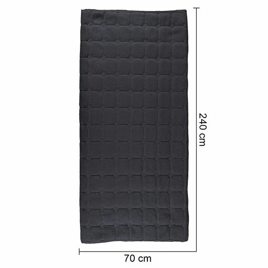 Cuvertura Canapea, Naimeed D4888L, 70x240cm, poliester, pufoasa, matlasata, Negru - 221.ro