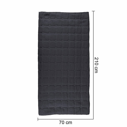 Cuvertura Canapea, Naimeed D4888M, 70x210cm, poliester, pufoasa, matlasata, Negru