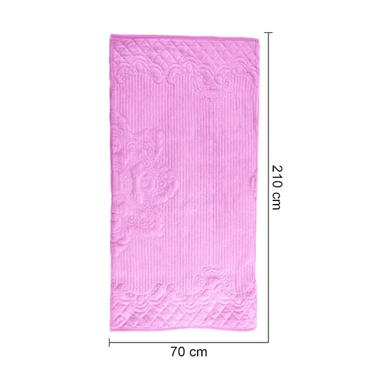 Cuvertura Canapea, Naimeed D4889M, 70x210cm, poliester, pufoasa, matlasata, Roz - 221.ro