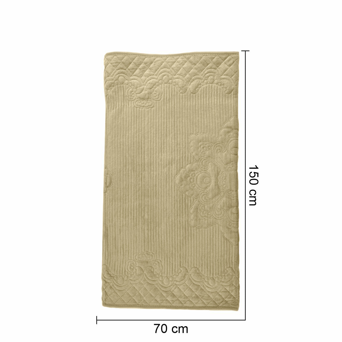 Cuvertura Canapea, Naimeed D4892S, 70x150cm, poliester, pufoasa, matlasata, Crem