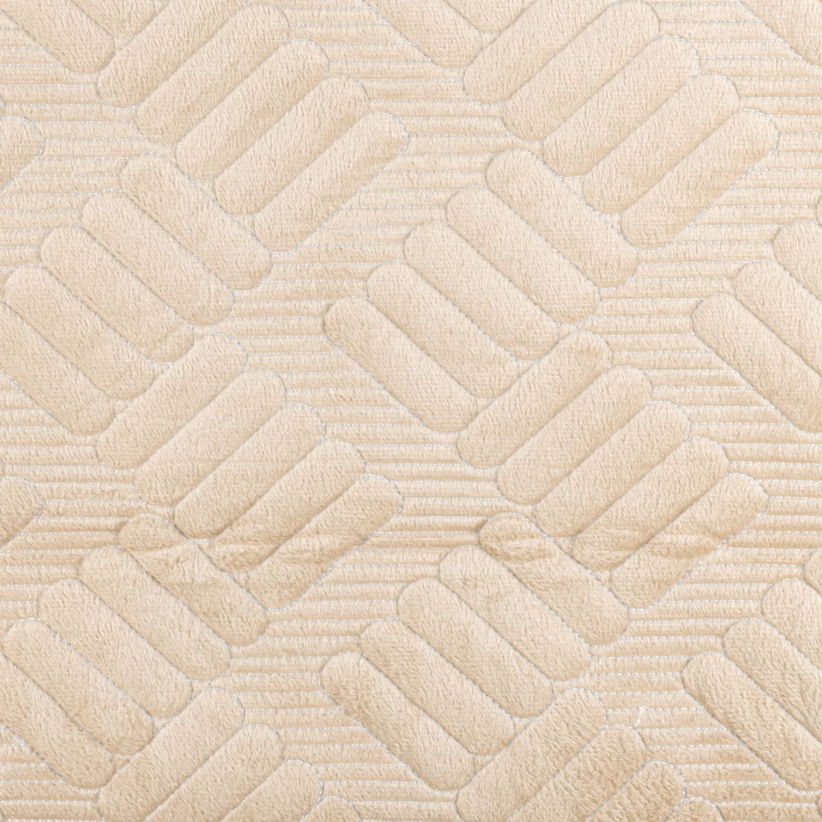 Cuvertura Canapea, Naimeed D4894M, 70x210cm, poliester, pufoasa, matlasata, Crem