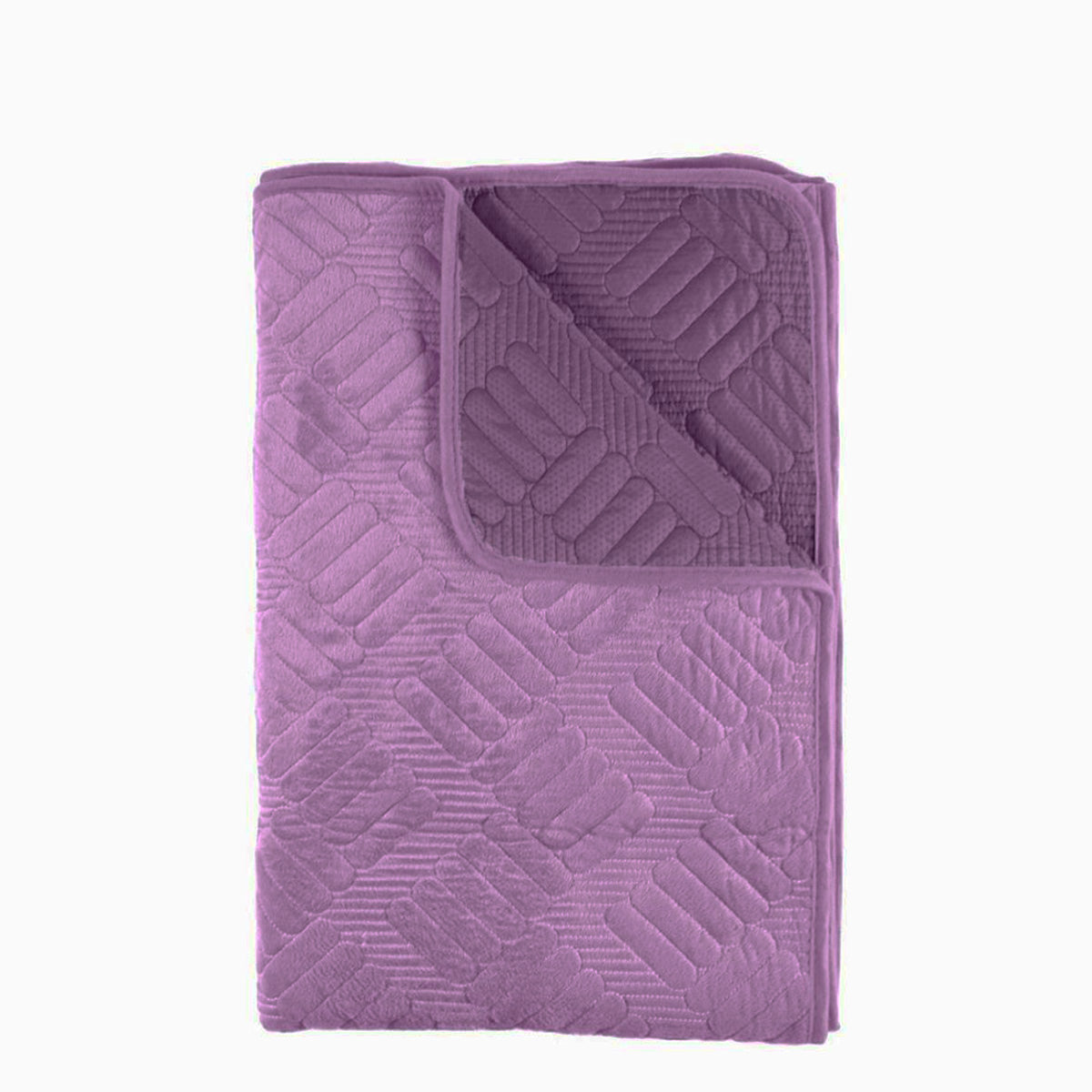 Cuvertura Canapea, Naimeed D4896M, 70x210cm, poliester, pufoasa, matlasata, Mov