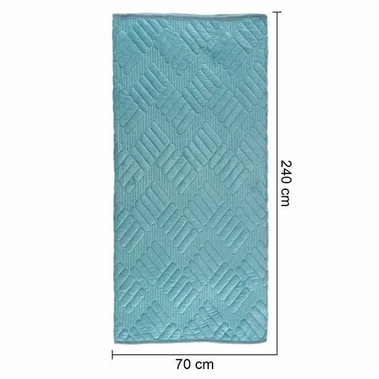 Cuvertura Canapea, Naimeed D4897L, 70x240cm, poliester, pufoasa, matlasata, Turcoaz - 221.ro