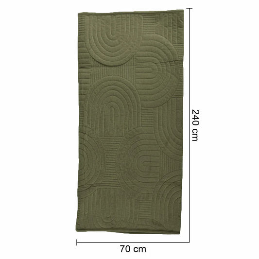 Cuvertura Canapea, Naimeed D4899L, 70x240cm, poliester, pufoasa, matlasata, Verde Inchis - 221.ro