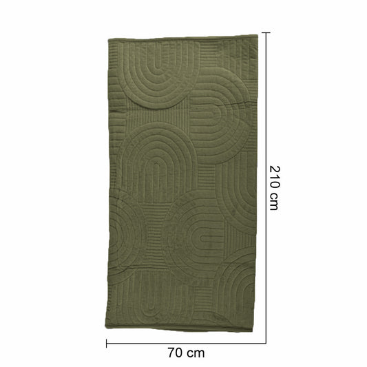 Cuvertura Canapea, Naimeed D4899M, 70x210cm, poliester, pufoasa, matlasata, Verde Inchis