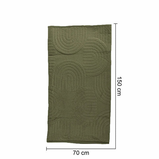 Cuvertura Canapea, Naimeed D4899S, 70x150cm, poliester, pufoasa, matlasata, Verde Inchis - 221.ro