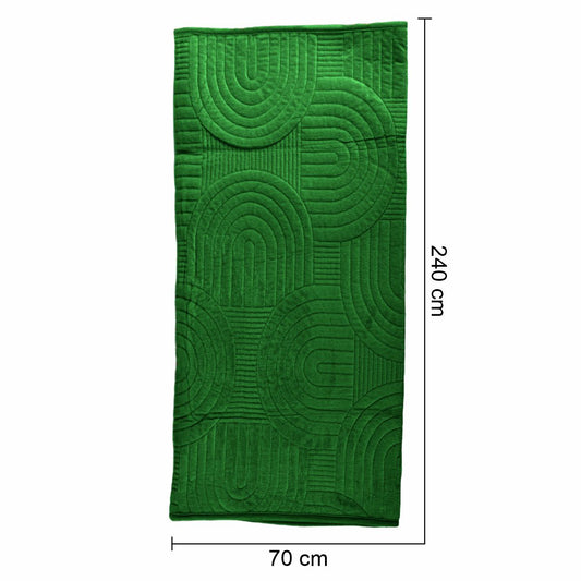 Cuvertura Canapea, Naimeed D4900L, 70x240cm, poliester, pufoasa, matlasata, Verde