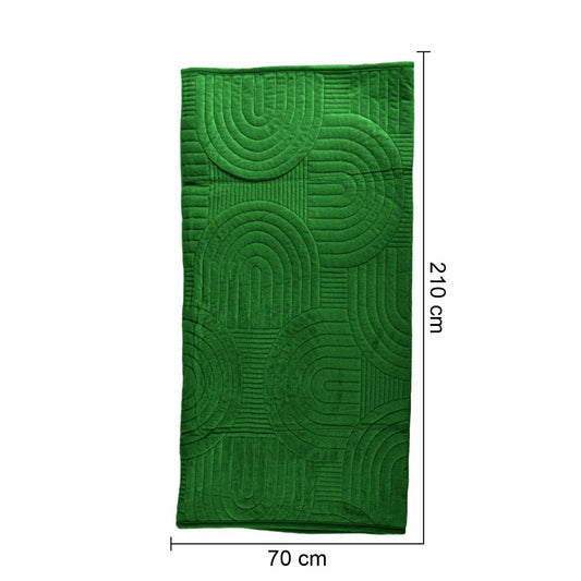 Cuvertura Canapea, Naimeed D4900M, 70x210cm, poliester, pufoasa, matlasata, Verde