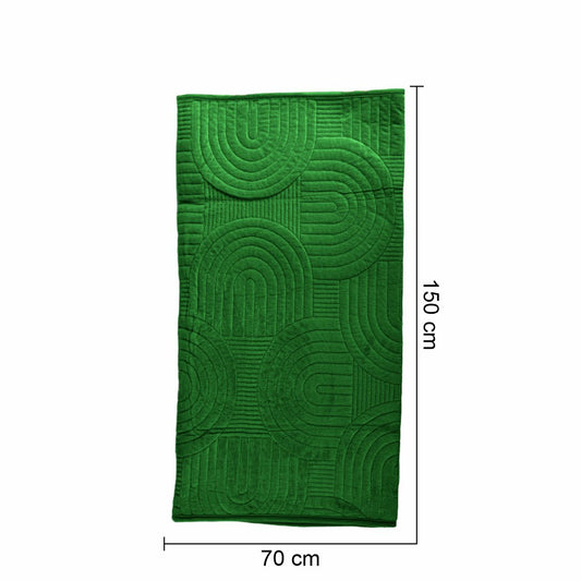 Cuvertura Canapea, Naimeed D4900S, 70x150cm, poliester, pufoasa, matlasata, Verde