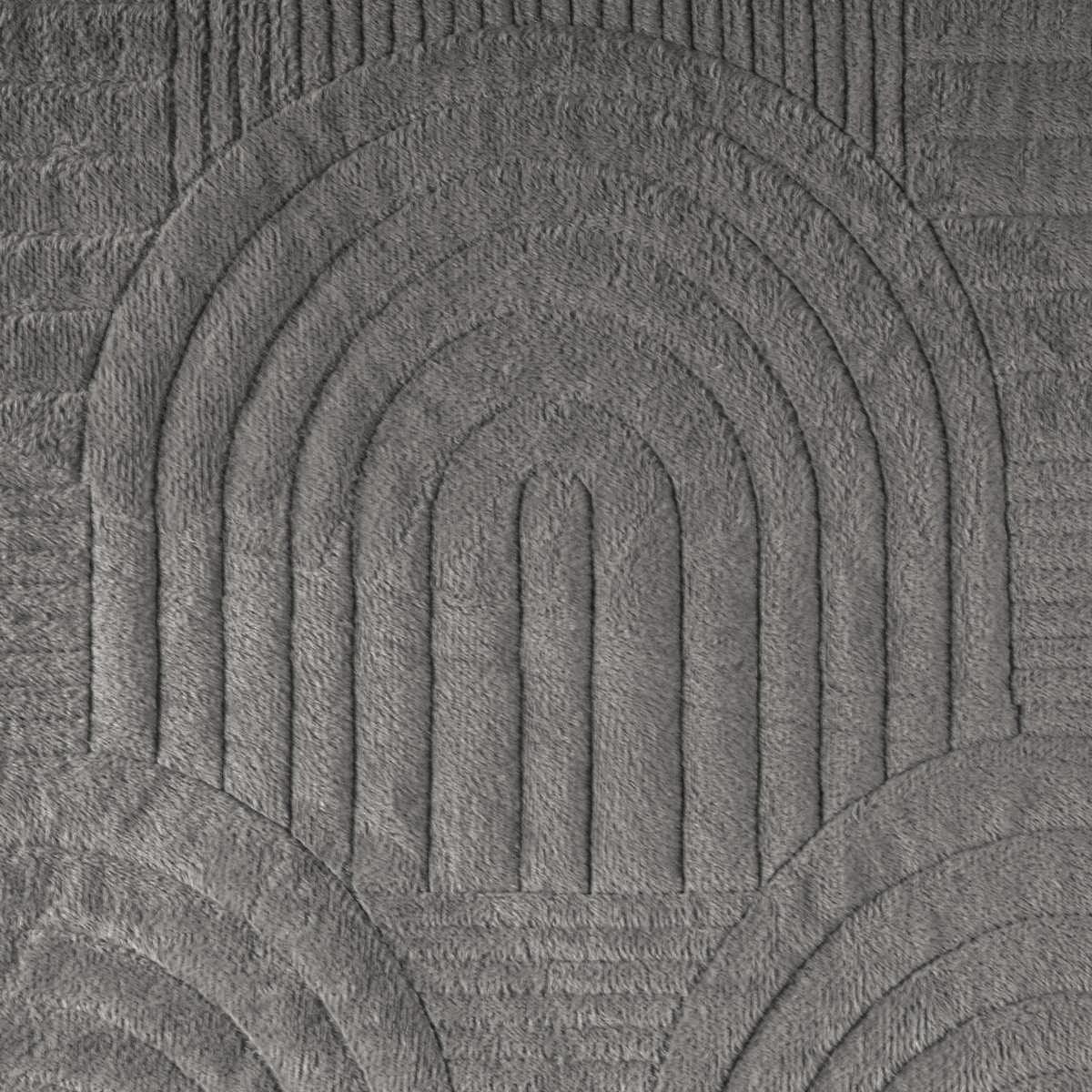 Cuvertura Canapea, Naimeed D4902L, 70x240cm, poliester, pufoasa, matlasata, Gri Inchis - 221.ro