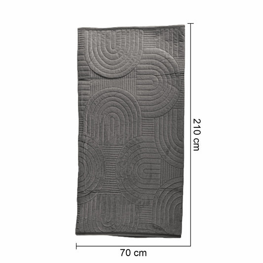 Cuvertura Canapea, Naimeed D4902M, 70x210cm, poliester, pufoasa, matlasata, Gri Inchis