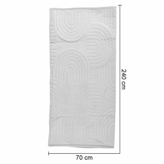 Cuvertura Canapea, Naimeed D4903L, 70x240cm, poliester, pufoasa, matlasata, Alb