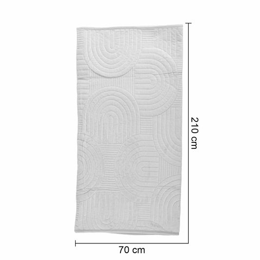 Cuvertura Canapea, Naimeed D4903M, 70x210cm, poliester, pufoasa, matlasata, Alb