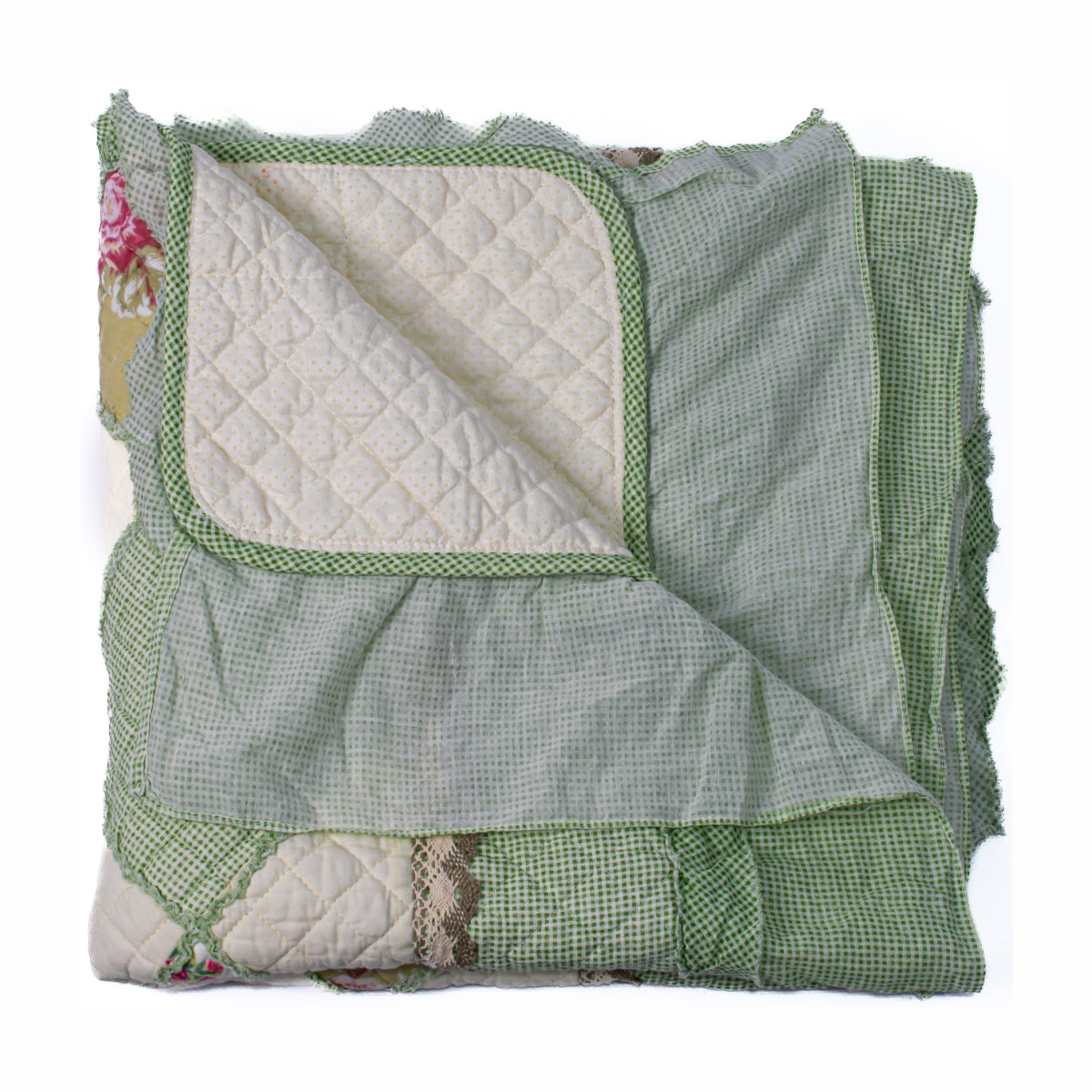 Cuvertura Canapea, Naimeed D4904L, 70x240cm, poliester, pufoasa, matlasata,cu model floral Verde Deschis
