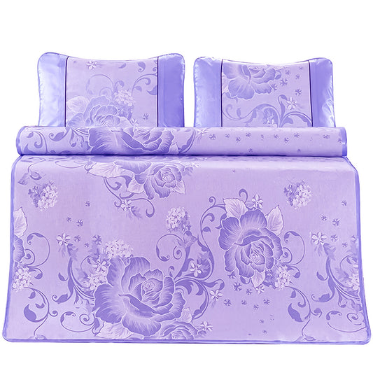 Set lenjerie pat dublu, latime 145cm, Naimeed D4911-Purple, Mov