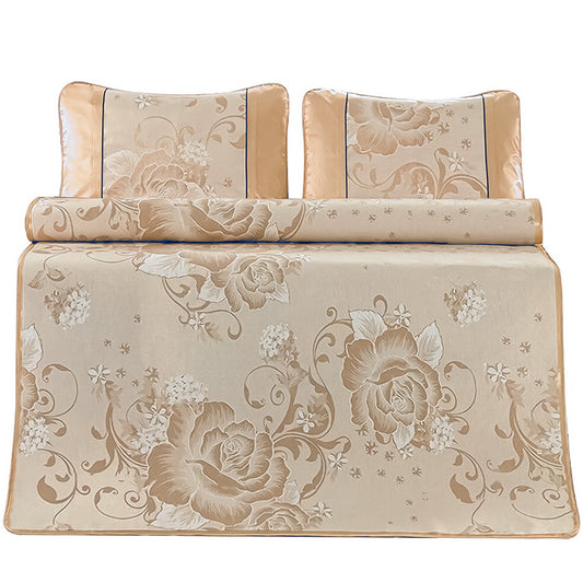 Set lenjerie pat dublu, latime 145cm, Naimeed D4911-Orange, Portocaliu