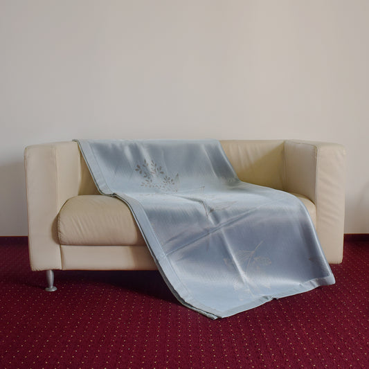 Set lenjerie pat dublu, latime 145cm, Naimeed D4913, model Romantic, Albastru