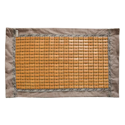 Fata de perna, model din bambus, Naimeed D4923, Maro, Broderie neagra - 221.ro