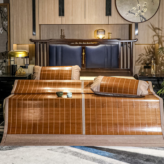 Topper saltea, din bambus, pliabil, Naimeed D4936, Maro