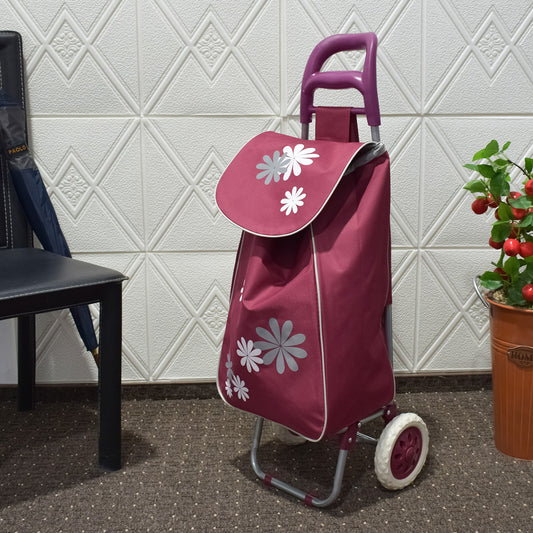 Carucior de piata pliabil, Naimeed D4942, 2 roti, 37 L, Rosu