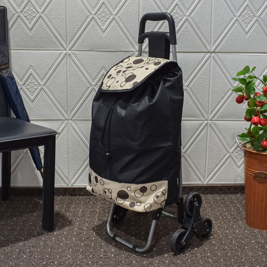 Carucior de piata pliabil, Naimeed D4943, 6 roti, 37 L, Negru